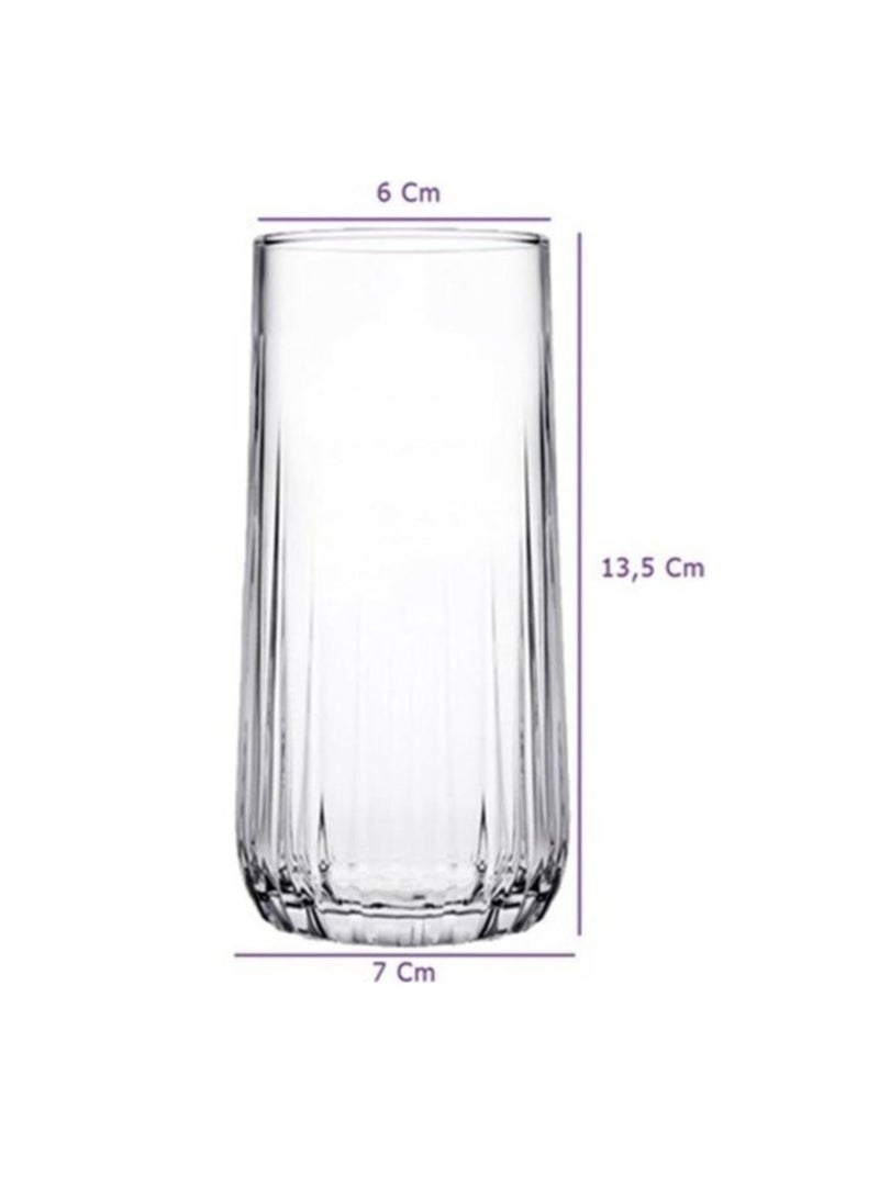 Pasabahce 6-Piece Nova Long Tumbler Set 360cc Clear Clear - Image 3