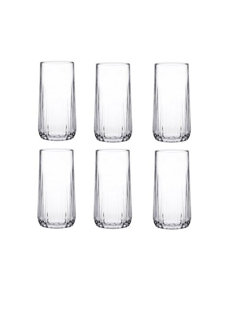 Pasabahce 6-Piece Nova Long Tumbler Set 360cc Clear Clear - Image 1