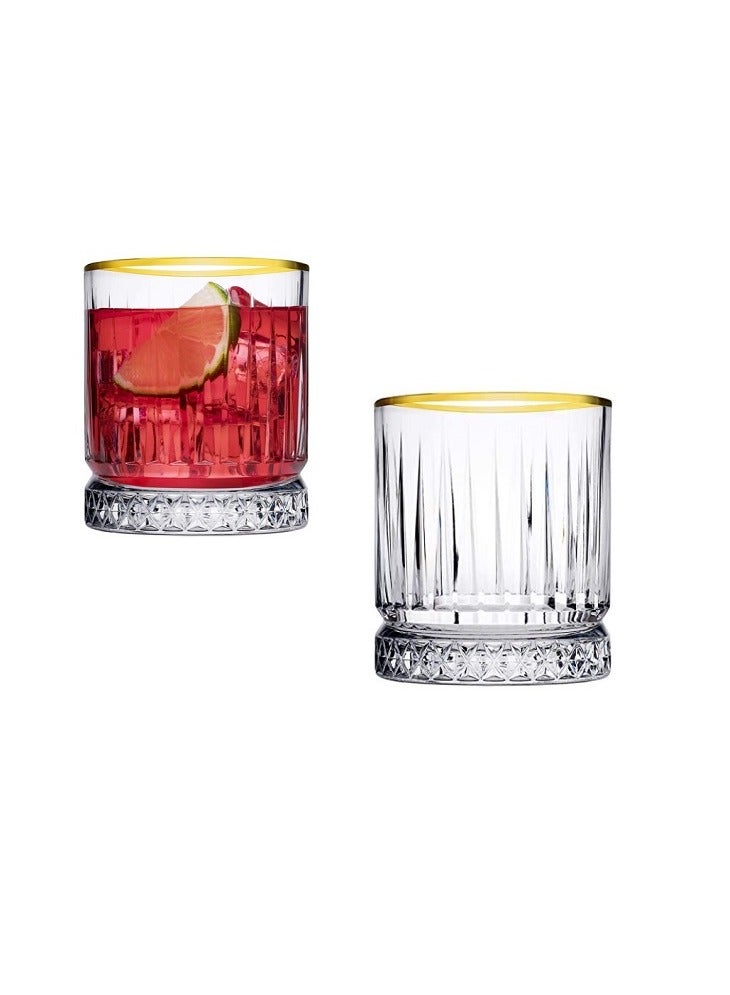 Pasabahce 4-Piece Elysia Golden Touch Glass Set, 210 ml Clear - Image 4