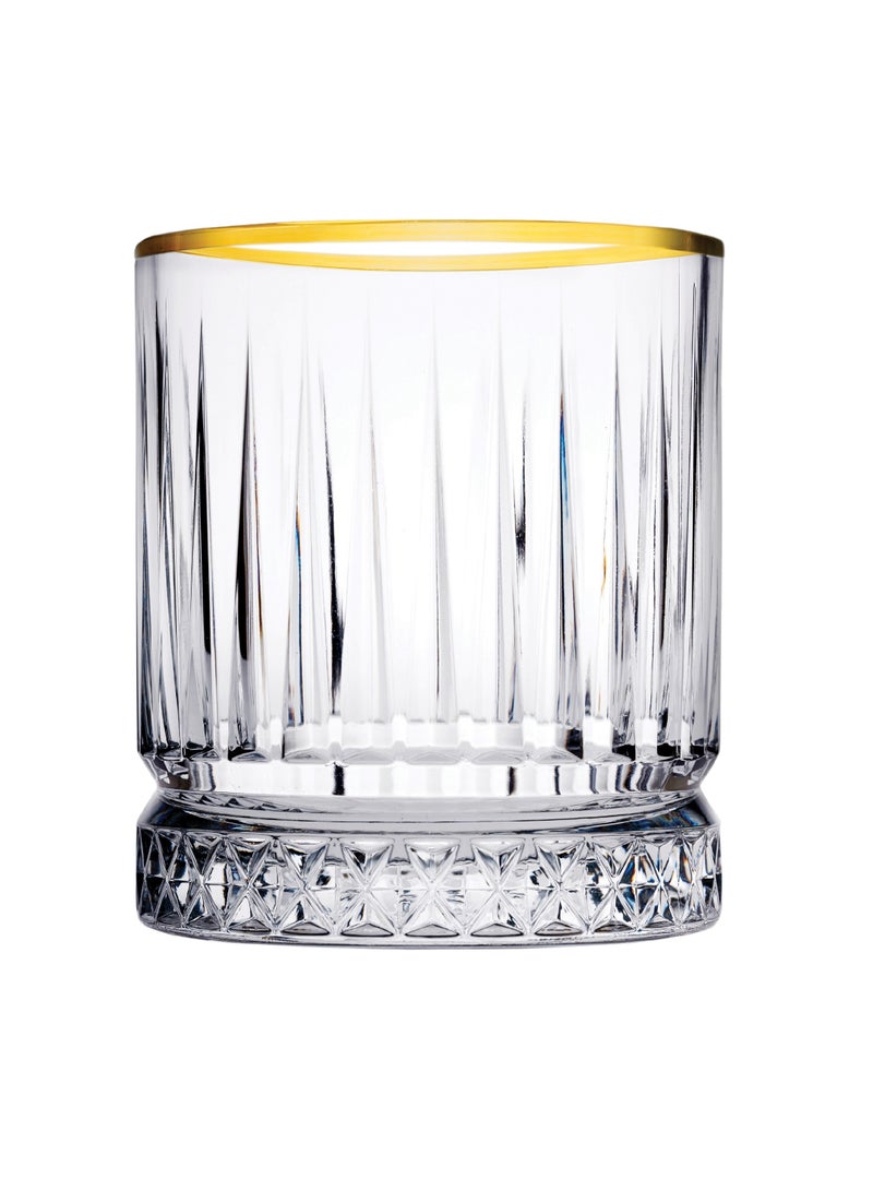 Pasabahce 4-Piece Elysia Golden Touch Glass Set, 210 ml Clear - Image 2