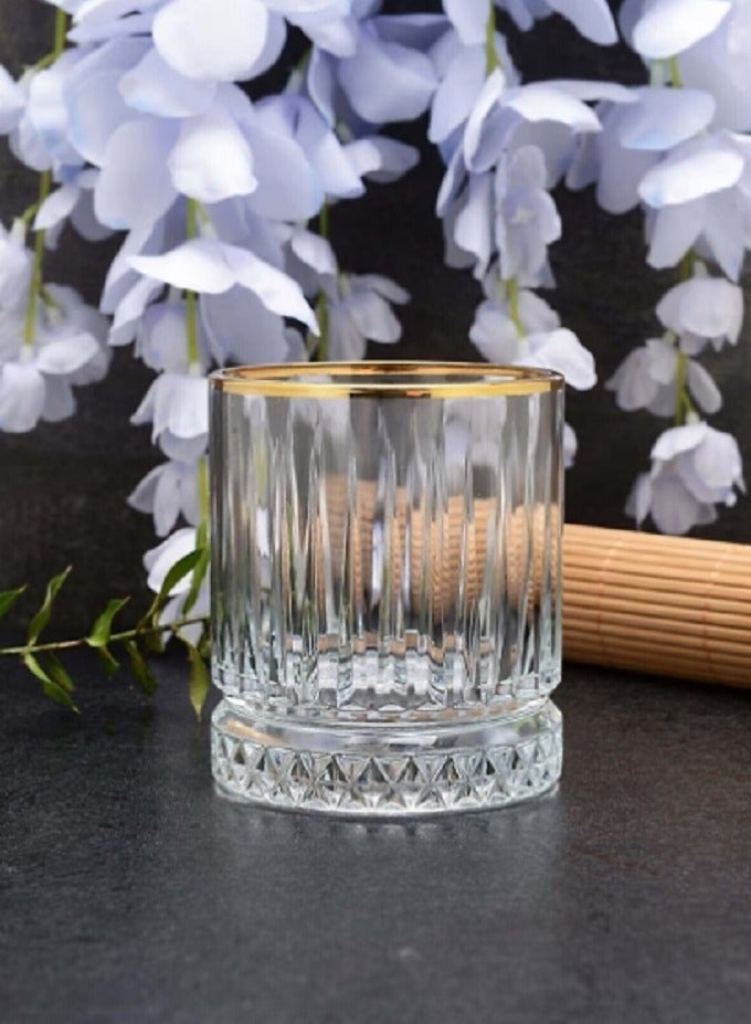 باساباتشي 4-Piece Elysia Golden Touch Glass Set, 355 ml Clear  - Image 4