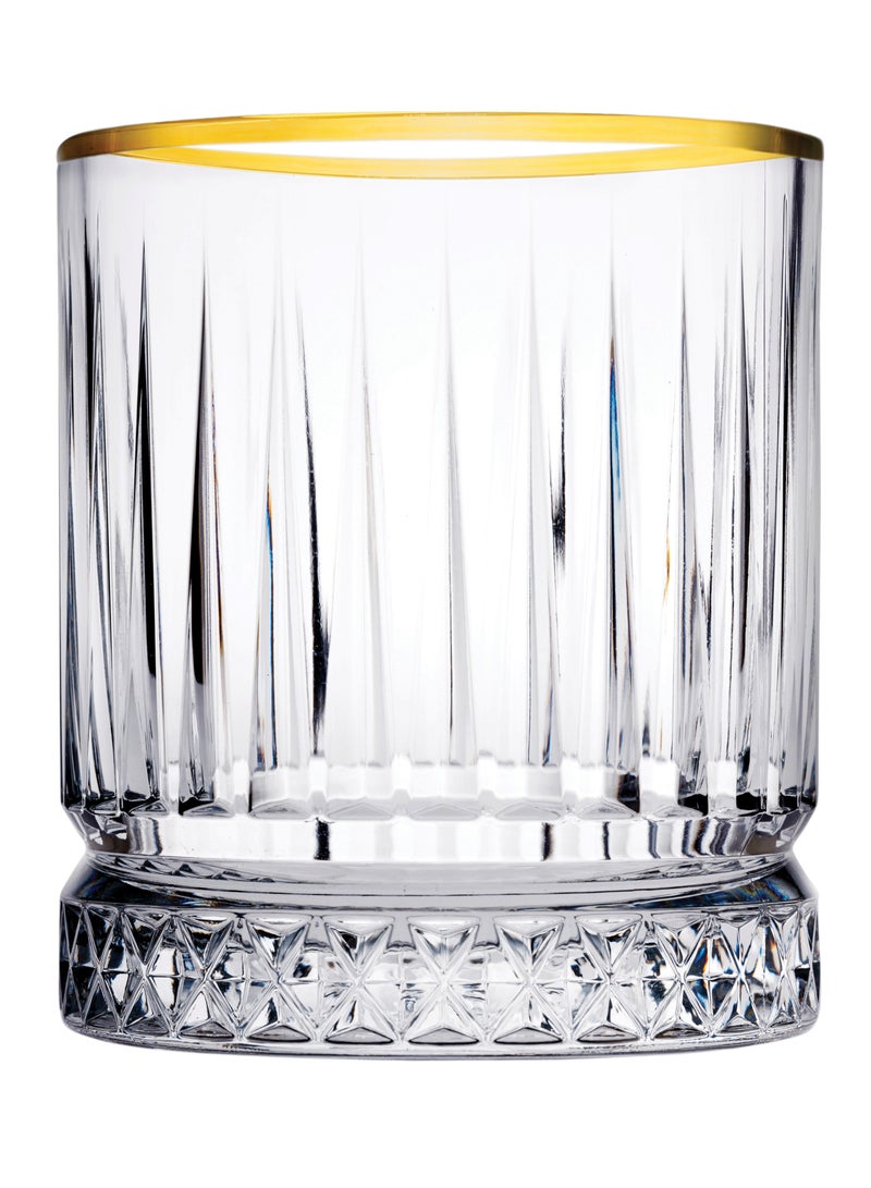 باساباتشي 4-Piece Elysia Golden Touch Glass Set, 355 ml Clear  - Image 2