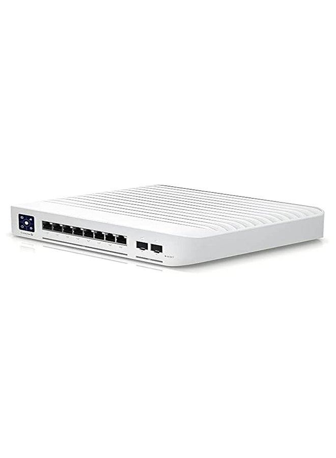 UBIQUITI Switch Enterprise 8 PoE | 8-Port Managed Layer 3 Multi-Gigabit PoE Switch (USW-Enterprise-8-PoE) White 