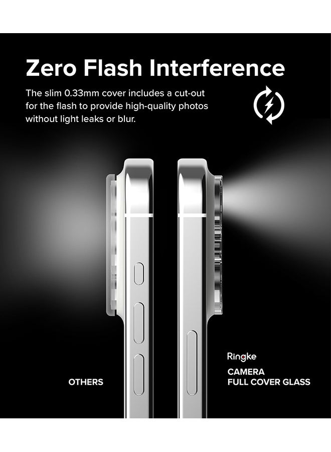 Invisible Defender Camera Lens Protector For Apple iPhone 15 Pro Max Tempered Glass Lens Protector Pack Of 2 Clear