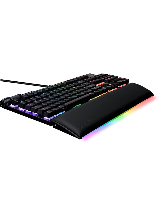 ASUS - ASUS Rog Strix Flare II Animate 100% Rgb Gaming Keyboard - Hot-Swappable, Rog Nx Red Linear Switches, Customizable Led Display, Pbt Keycaps, Acoustic Dampening Foam, Media Controls, Wrist Rest, Wired - Image 1