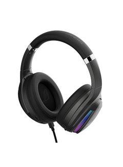 أسوس سماعة رأس سلكية للألعاب ROG Strix Fusion II 500، صوت محيطي افتراضي 7.1، مشغلات 50 مم، ميكروفونات AI Beamforming، حلقة إضاءة Aura RGB، 3.5 مم، USB-C وUSB-A، أسود | 90YH02W5-B2UA00  - Image 3