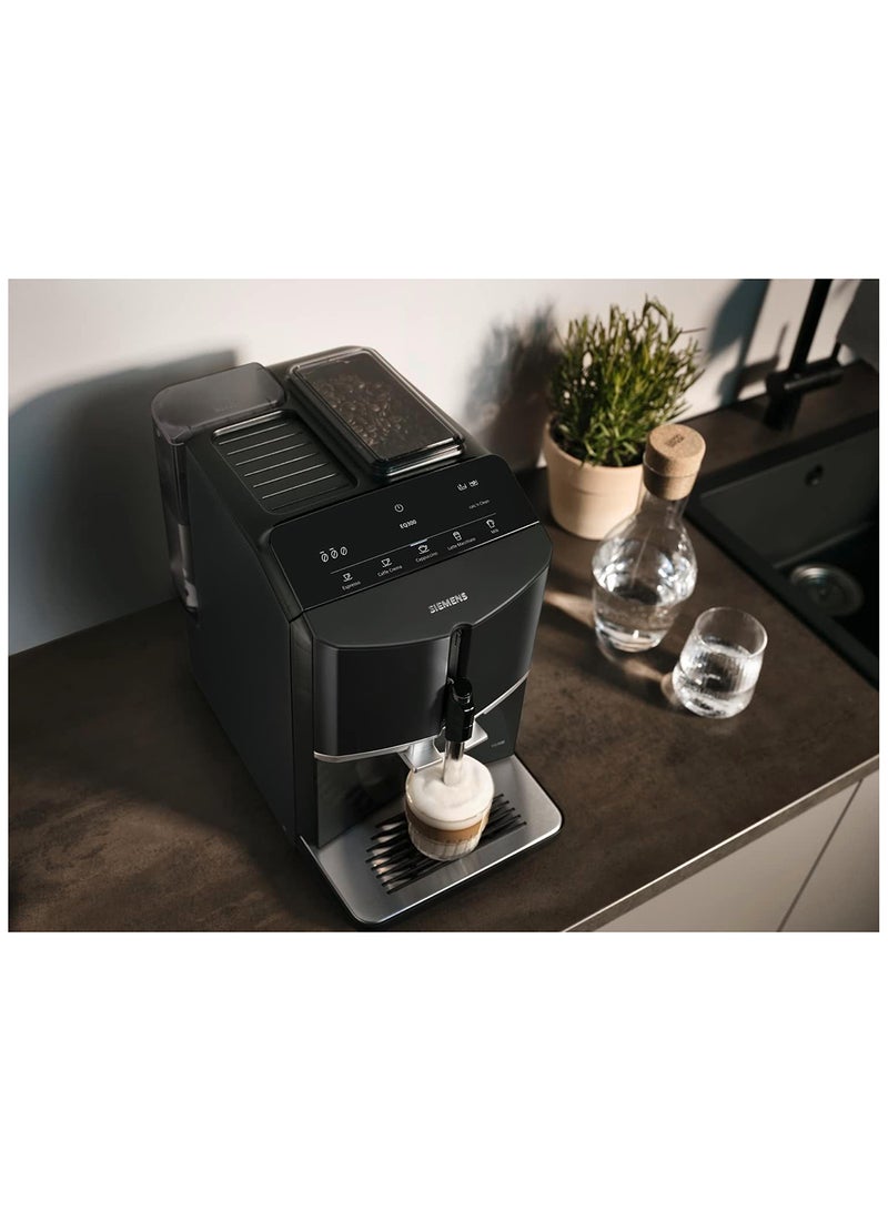 SIEMENS - EQ300 Bean To Cup Fully Automatic Espresso Coffee Machine With Milk Frother, 4 Coffee Varieties, 3 Coffee Strengths 1.4 L 1300 W TF301G19 Piano Black - Image 1
