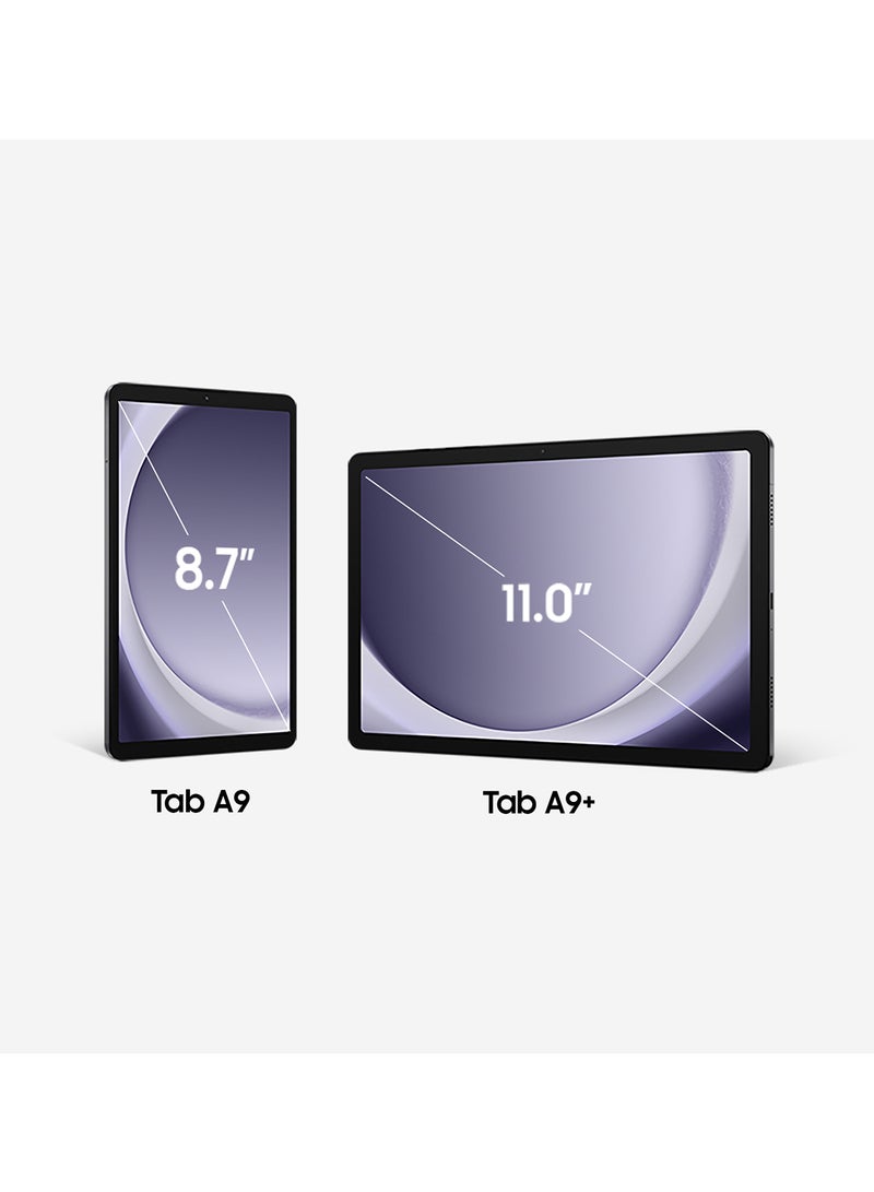 سامسونج جهاز Galaxy Tab A9 Plus باللون الفضي، وذاكرة الوصول العشوائي (RAM) سعة 4 جيجابايت، وذاكرة الوصول العشوائي (RAM) سعة 64 جيجابايت، وواي فاي - إصدار الشرق الأوسط - Image 3