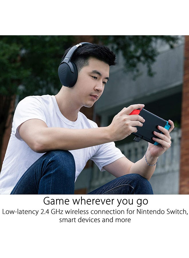 أسوس - سماعة الألعاب اللاسلكية ASUS ROG Strix Go 2.4 مع محول USB-C 2.4 جيجاهرتز | ميكروفون يعمل بتقنية AI لإلغاء الضوضاء | سماعات رأس فوق الأذن لأجهزة الكمبيوتر الشخصية وأجهزة Mac وأجهزة Nintendo Switch وأجهزة PS5/4 - Image 1