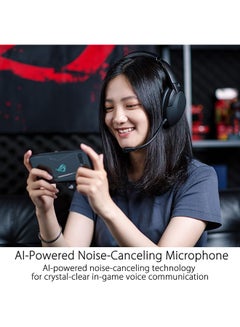 أسوس سماعة الألعاب اللاسلكية ASUS ROG Strix Go 2.4 مع محول USB-C 2.4 جيجاهرتز | ميكروفون يعمل بتقنية AI لإلغاء الضوضاء | سماعات رأس فوق الأذن لأجهزة الكمبيوتر الشخصية وأجهزة Mac وأجهزة Nintendo Switch وأجهزة PS5/4  - Image 3