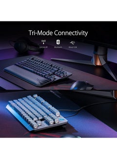 أسوس لوحة المفاتيح Asus X807 Strix Scope Nx Wl DX/NXRD/AR Wireless Deluxe: زمن انتقال لاسلكي 60 مللي ثانية، ومعدل استطلاع 8000 هرتز، واتصال RF 2.4 جيجا هرتز للألعاب التنافسية  - Image 2