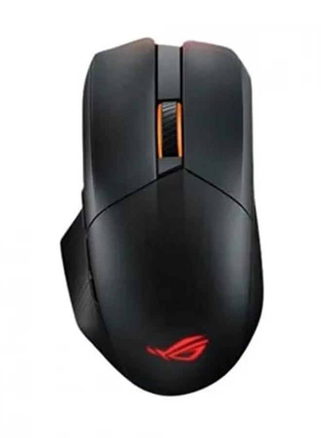 ASUS - ASUS P708 ROG Chakram X Origin Gaming Mouse, Tri-Mode connectivity (2.4GHz RF, Bluetooth, Wired), 36000 DPI Sensor, 11 programmable Buttons, Detachable Joystick, Paracord Cable, Black - Image 1