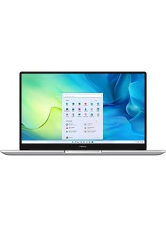 MateBook D15 Laptop With 15.6-Inch Display, Core i5-1155G7 Processor/8GB RAM/512GB SSD/Intel Iris XE Graphics/Windows 11 Home English/Arabic Silver