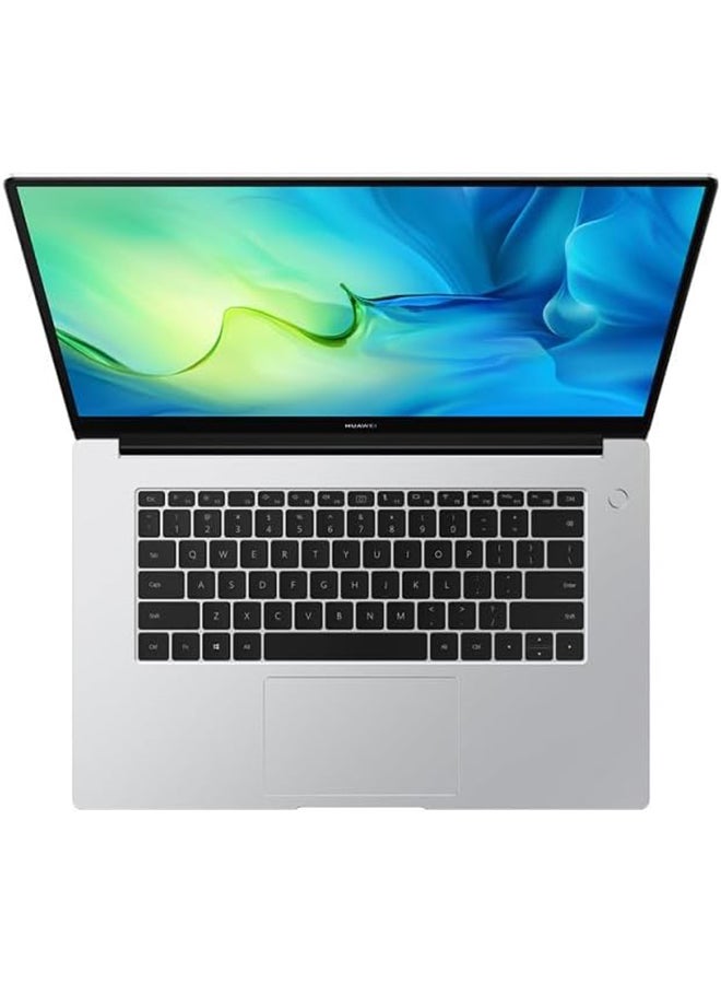 HUAWEI - MateBook D15 Laptop With 15.6-Inch Display, Core i5-1155G7 Processor/8GB RAM/512GB SSD/Intel Iris XE Graphics/Windows 11 Home English/Arabic Silver - Image 1