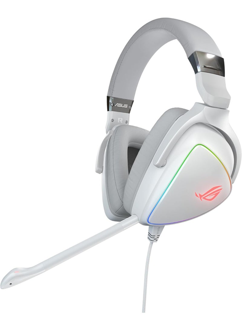 ASUS RGB Gaming Headset Rog Delta - Hi-Res Ess Quad-Dac, Circular Rbg Lighting Effect - Usb-C Connector For Pcs, Consoles, And Mobile Gaming - Gaming Headphones With Detachable Mic, Wired  - Image 1