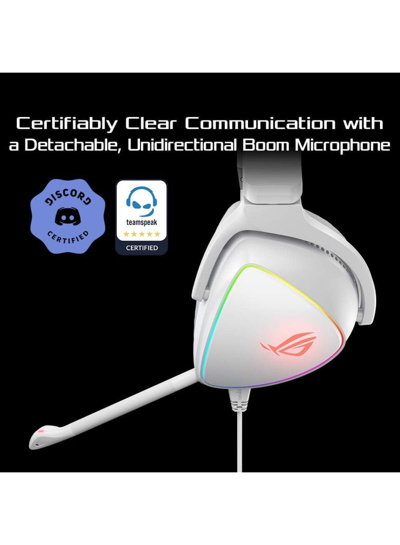 ASUS RGB Gaming Headset Rog Delta - Hi-Res Ess Quad-Dac, Circular Rbg Lighting Effect - Usb-C Connector For Pcs, Consoles, And Mobile Gaming - Gaming Headphones With Detachable Mic, Wired  - Image 5