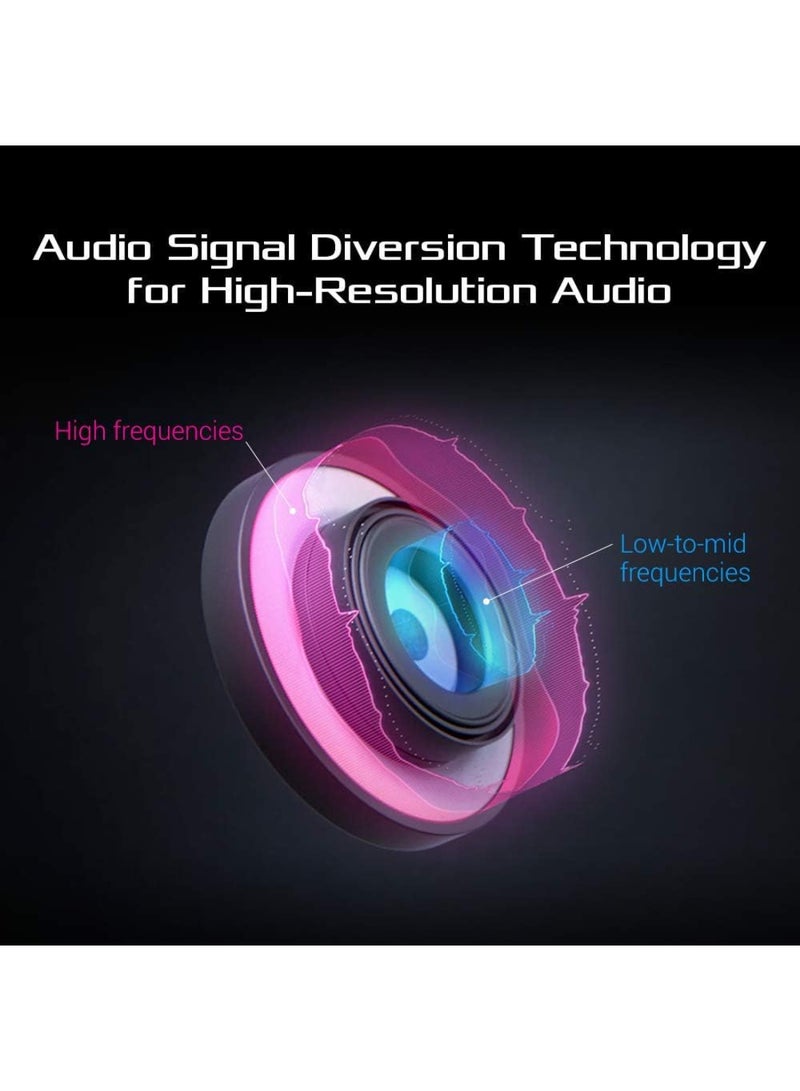 ASUS RGB Gaming Headset Rog Delta - Hi-Res Ess Quad-Dac, Circular Rbg Lighting Effect - Usb-C Connector For Pcs, Consoles, And Mobile Gaming - Gaming Headphones With Detachable Mic, Wired  - Image 3