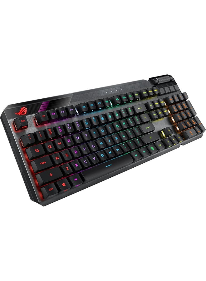 ASUS - Asus MA02 ROG Claymore II Wireless Modular Mechanical Gaming Keyboard, Detachable Numpad, RX Red Switches, Aura Sync, 2.4 Ghz, USB 2.0 - Black - Image 1