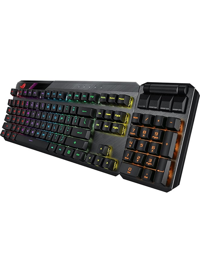 ASUS - Asus MA02 ROG Claymore II Wireless Modular Mechanical Gaming Keyboard, Detachable Numpad, RX Red Switches, Aura Sync, 2.4 Ghz, USB 2.0 - Black - Image 1