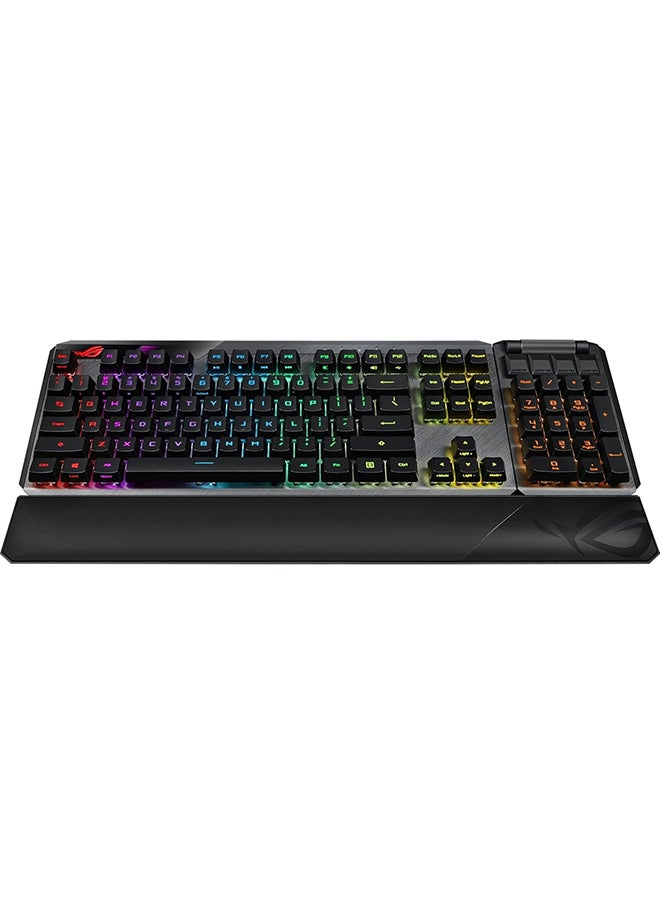 ASUS - Asus MA02 ROG Claymore II Wireless Modular Mechanical Gaming Keyboard, Detachable Numpad, RX Red Switches, Aura Sync, 2.4 Ghz, USB 2.0 - Black - Image 1