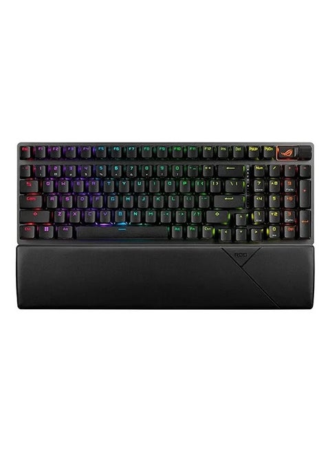 ASUS X901 ROG Strix Scope II 96 Wireless Gaming Keyboard, Three-Mode Connection, Shock Absorbing Foam and Switch Dampening Pads, Hot Swappable Pre-Lubricated ROG NX Snow Switches, PBT Keycaps, RGB-Black
