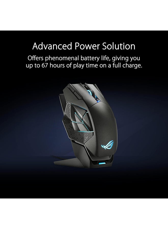 أسوس - ROG Spatha X Wireless Gaming Mouse Magnetic Charging Stand, 12 Programmable Buttons, 19,000 DPI, Push-Fit Hot Swap Switch Sockets, ROG Micro Switches, ROG Paracord and Aura RGB Lighting - Image 1