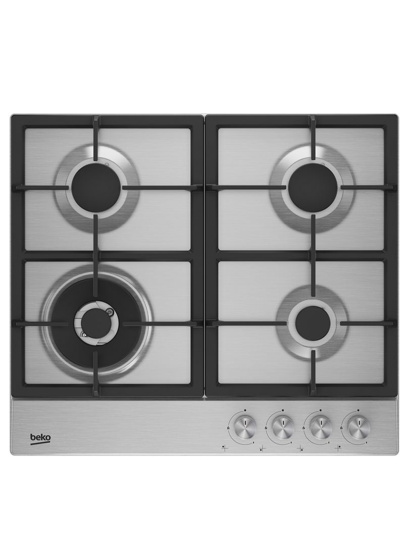 Beko Gas Built-In Hob, 4 Burners HIAW64225SX Stainless Steel - Image 1