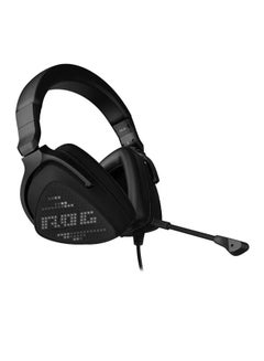 أسوس سماعة الألعاب Asus Rog Delta S Animate (شاشة عرض مصفوفة الرسوم المتحركة، Hi-Fi Ess 9281 Quad Dac، ميكروفون Ai لإلغاء الضوضاء، صوت محيطي 7.1، برامج تشغيل 50 مم، للكمبيوتر الشخصي، Switch، Ps4، Ps5، والأجهزة المحمولة) - أسود أذن  - Image 2