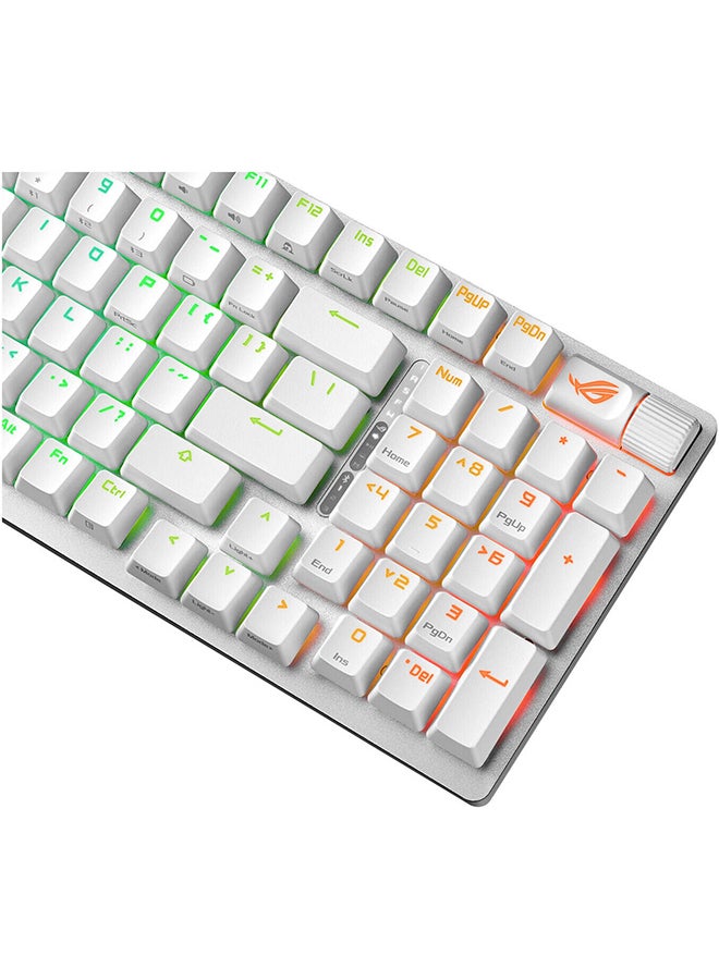 أسوس - ROG X901 Strix Scope II 96% Gaming Keyboard, NX Snow Switches, Hot-Swappable, ROG Omni Receiver, UV-Coated ABS keycaps, Tri-Mode Connection, English - Arabic Layout - Image 1