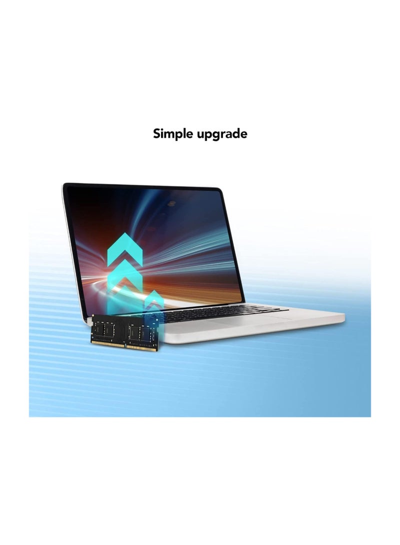 Lexar - 8Gb DRAM, DDR4 3200 MHz SODIMM Laptop Memory For Everyday Users, Performance Upgrade Black - Image 1