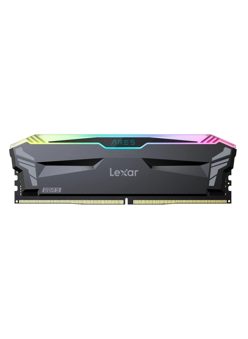 Lexar Ares RGB 32Gb (2x16GB) DDR5 Ram 6000MT/s CL34 Desktop Memory - AMD Expo And Intel XMP 3.0 LD5FU016G-R6000GDGA Black  - Image 1