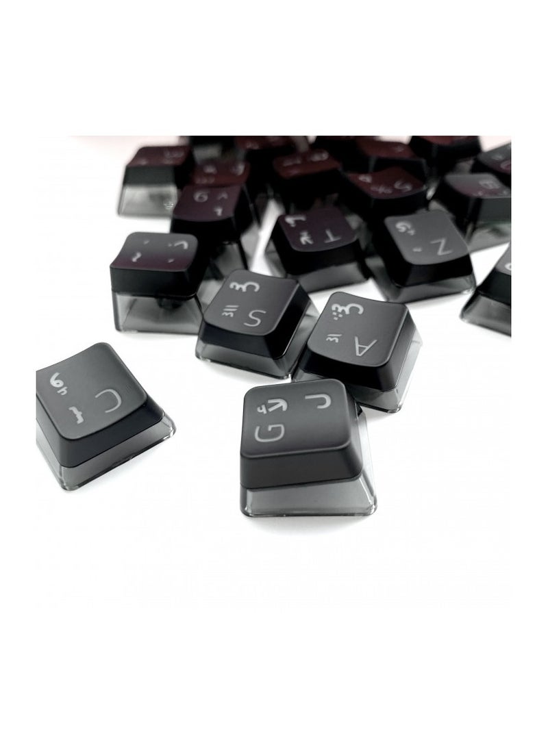 XPG Scarab Arabic/English Keycaps - SCARAB104-BKCME Black  - Image 5