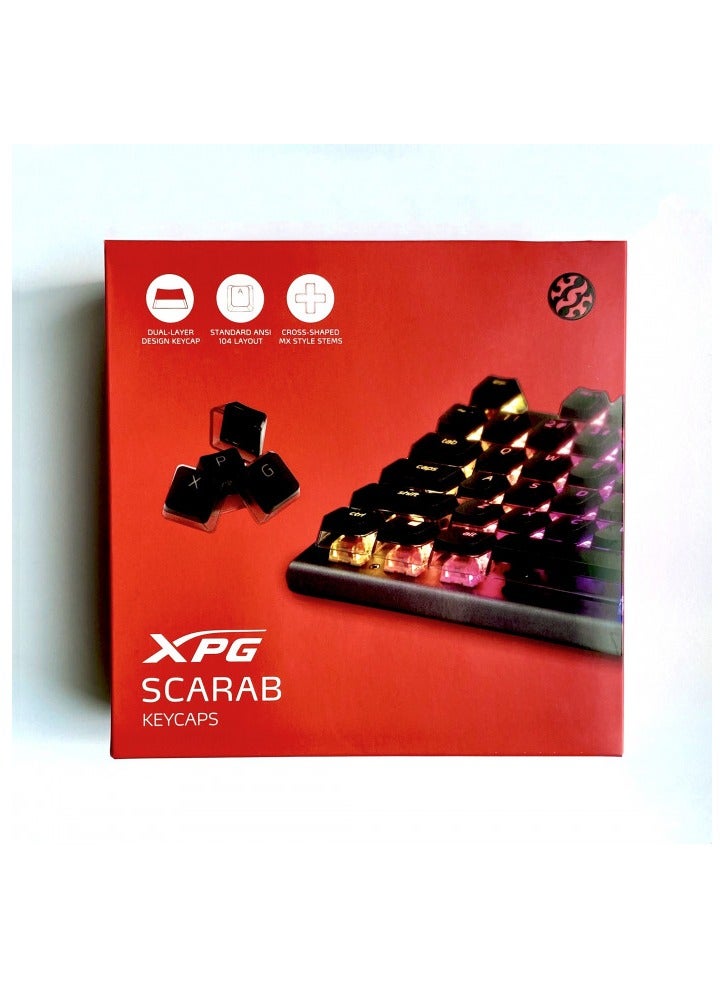 XPG Scarab Arabic/English Keycaps - SCARAB104-BKCME Black  - Image 4