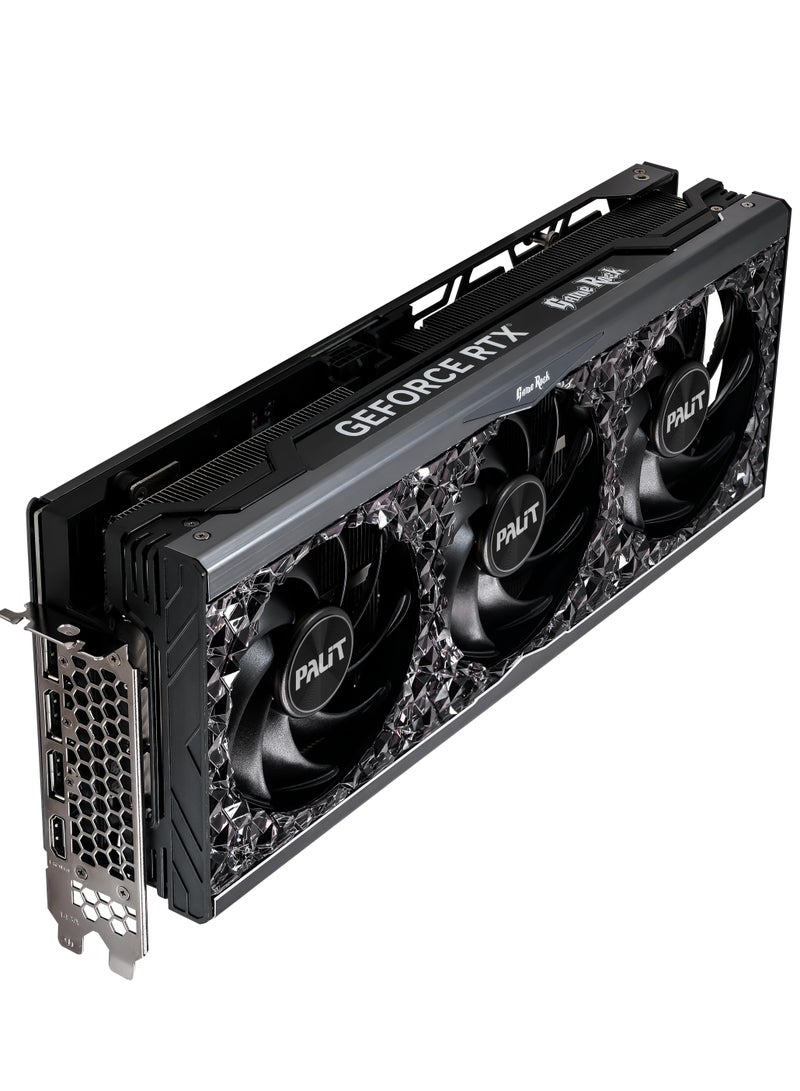 Palit - NVIDIA GeForce RTX™ 4070 Ti GameRock OC, 12GB GDDR6X Graphics Card,7680 Cores,2775 MHz Boost Clock Speed, 192 Bit Memory, PCI Express Gen4,1xHDMI 2.1,Midnight Kaleidoscope | NED407TU19K9-1045G black - Image 1