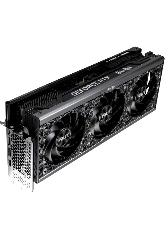 Palit - NVIDIA GeForce RTX™ 4080 GameRock OC,16GB GDDR6X Graphics Card,9728 Cores,2505 MHz Clock Speed,256 Bit Memory,PCI Express Gen4,Gale Hunter Fan,1xHDMI 2.1,Midnight Kaleidoscope-NED4080S19T2-1030G Black - Image 1
