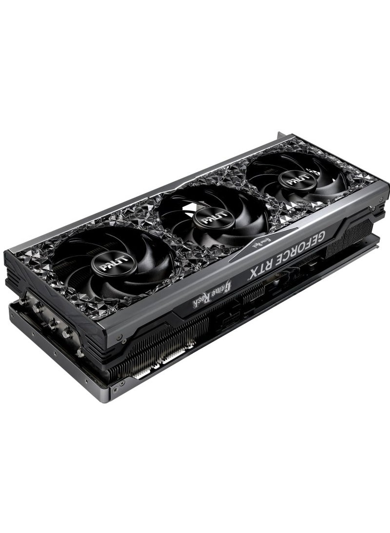 Palit - NVIDIA GeForce RTX™ 4080 GameRock OC,16GB GDDR6X Graphics Card,9728 Cores,2505 MHz Clock Speed,256 Bit Memory,PCI Express Gen4,Gale Hunter Fan,1xHDMI 2.1,Midnight Kaleidoscope-NED4080S19T2-1030G Black - Image 1