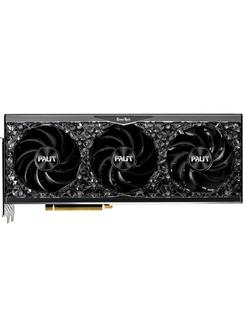 Palit - NVIDIA GeForce RTX™ 4080 GameRock OC,16GB GDDR6X Graphics Card,9728 Cores,2505 MHz Clock Speed,256 Bit Memory,PCI Express Gen4,Gale Hunter Fan,1xHDMI 2.1,Midnight Kaleidoscope-NED4080S19T2-1030G Black - Image 1