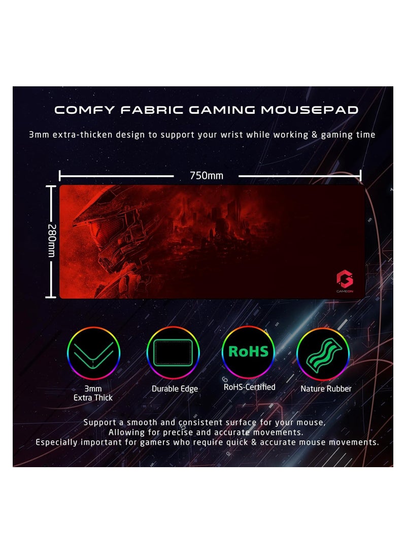 GameOn VIPER X All-In-One Gaming Bundle (Mechanical Keyboard, Headset, Mouse & Mousepad) BLACK  - Image 5