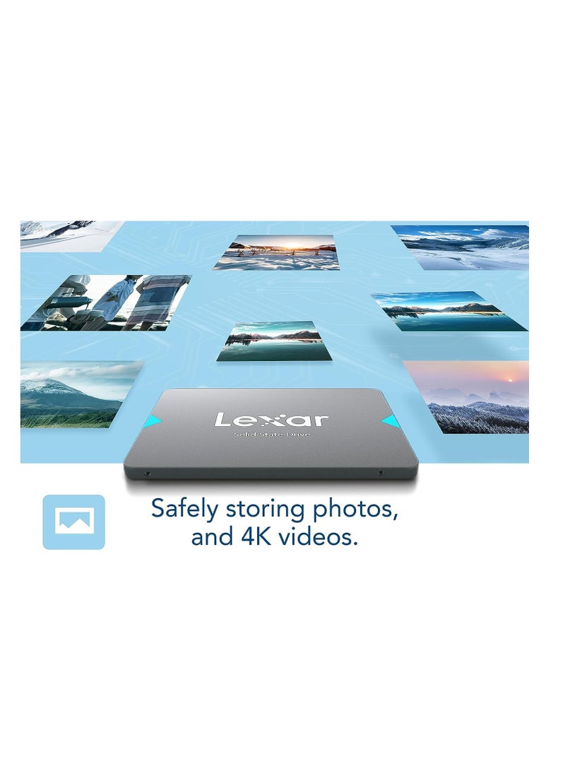 Lexar - NQ100 2.5 Inch SATA III 6Gb/s 240GB SSD, Up To 550MB/s Read Solid State Drive, Internal SSD For Laptop, Desktop Computer/PC LNQ100X240G-RNNNG 240 GB - Image 1