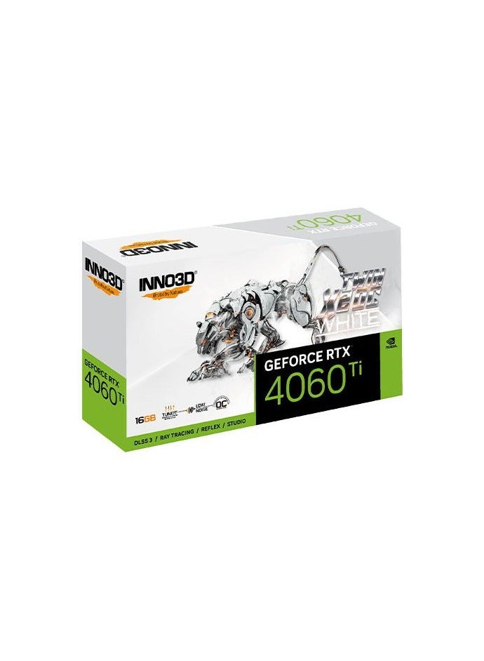 اينو3 دي بطاقة رسومات Geforce RTX 4060 Ti سعة 16 جيجابايت Twin X2 OC باللون الأبيض  - Image 3