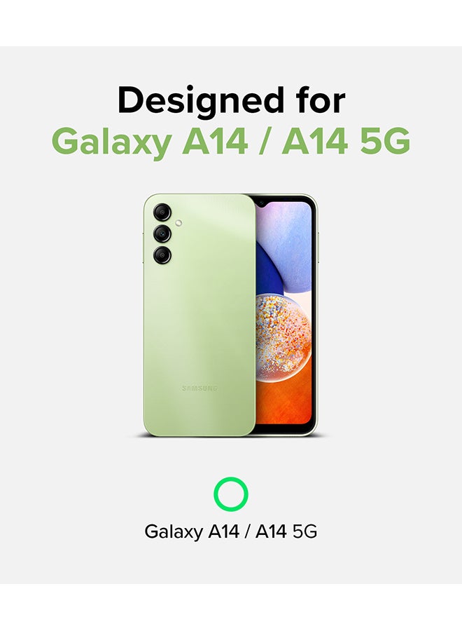 Ringke Full Cover Tempered Glass For Samsung Galaxy A14 Screen Protector Premium 9H Hardness Shatterproof Coverage With Installation Kit- 2 Pack Clear - Image 2