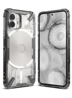 Ringke Fusion-X For Nothing Phone 2 Case Cover Transparent Hard Back Soft Flexible TPU Bumper Scratch Resistant Shockproof Black  - Image 1