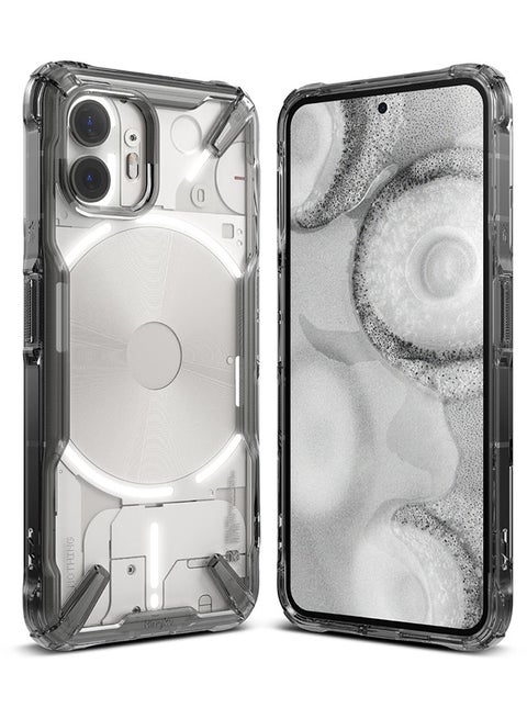 Fusion-X For Nothing Phone 2 Case Cover Transparent Hard Back Soft Flexible TPU Bumper Scratch Resistant Shockproof Black