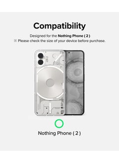 Ringke Fusion-X For Nothing Phone 2 Case Cover Transparent Hard Back Soft Flexible TPU Bumper Scratch Resistant Shockproof Black  - Image 2