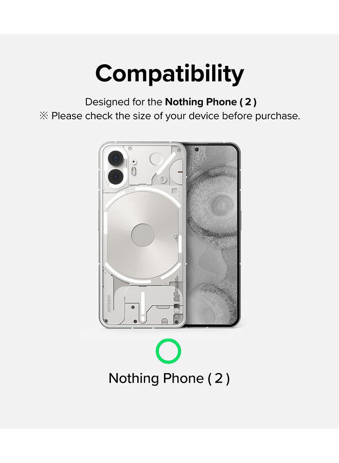 Ringke Fusion-X For Nothing Phone 2 Case Cover Transparent Hard Back Soft Flexible TPU Bumper Scratch Resistant Shockproof Black  - Image 2