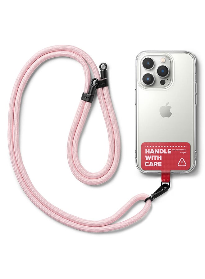 Ringke Holder Link Strap Designed With Adjustable Sturdy Universal Lanyard For Camera And Phone Case - Pink Tarpaulin Red - Image 1