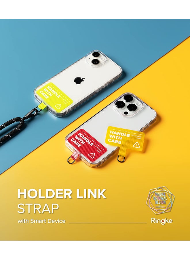 Ringke Holder Link Strap Designed With Adjustable Sturdy Universal Lanyard For Camera And Phone Case - Pink Tarpaulin Red - Image 2