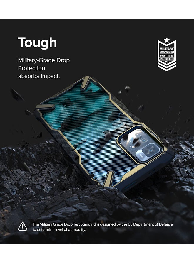 Ringke Fusion-X For Redmi Note 11S 5G / Redmi Note 11T 5G / Poco M4 Pro 5G / Note 11 Back Cover Case Transparent Hard Back Soft Flexible TPU Bumper Scratch Resistant Phone Case Camo Black - Image 4