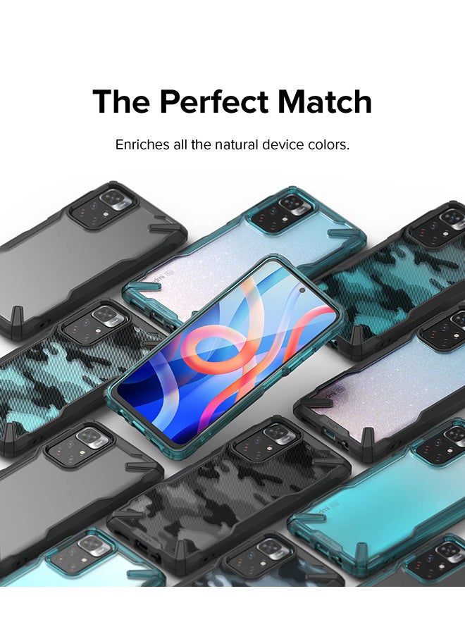 Ringke Fusion-X For Redmi Note 11S 5G / Redmi Note 11T 5G / Poco M4 Pro 5G / Note 11 Back Cover Case Transparent Hard Back Soft Flexible TPU Bumper Scratch Resistant Phone Case Camo Black - Image 5