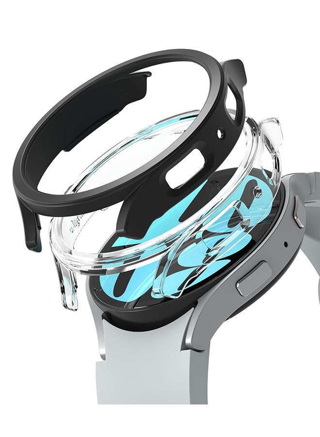 رينجك حافظة رفيعة 2 حزمة لسامسونج جالاكسي ووتش 6 40 مم، إطار بيزل فقط من PC خفيف الوزن عالي الجودة غطاء أسود رقيق + - Image 1